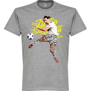 Zlatan Script T-Shirt - Grijs - Kinderen - 104