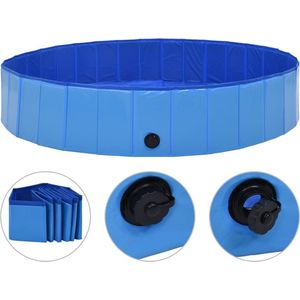 vidaXL-Hondenzwembad-inklapbaar-160x30-cm-PVC-blauw