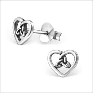Aramat jewels ® - Keltische zilveren oorbellen bolletjes black diamond 925 zilver 9x4mm geoxideerd
