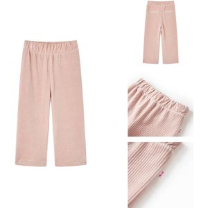 vidaXL Kinderbroek - Kinderbroeken - Kinderkleding - Kinderkled - Kinderbroek 128 ribfluweel Lichtroze
