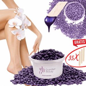 Guardian Beauty Wax Bonen - Ontharing - Hypoallergeen - 1000g - Lavendel - Met 35 stuks Spatels - Harde Wasbonen - Ontharingswax