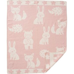 Klippan wiegdeken katoen Smile licht roze
