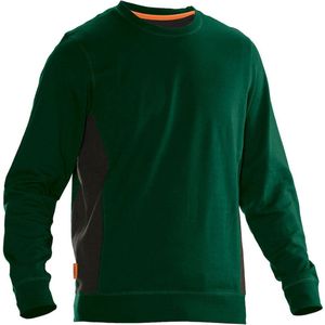 Jobman 5402 Roundneck Sweatshirt 65540220 - Bosgroen/Zwart - XL