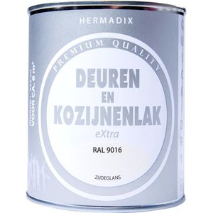 Hermadix deuren & kozijnen lak zijdeglans RAL 9016 - 750 ml.