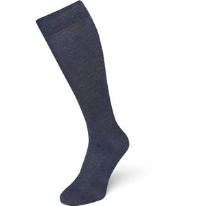 Bonnie Doon Tencel Kniekousen Heren Jeans Blauw maat 43/46 - Licht, Ademend, Soepel - Kniesokken - Zeer Comfortabel en Zacht - Zakken niet af - Knie Kousen Business Line - Antibacteriële Werking - Milieubewust - Denim Blue - BL202501.213