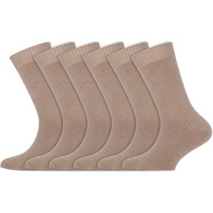 Kindersokken | Wollen sokken | Merk: Yellow Moon | Kleur: Beige | Maat: 23 t/m 42 | 6 Paar