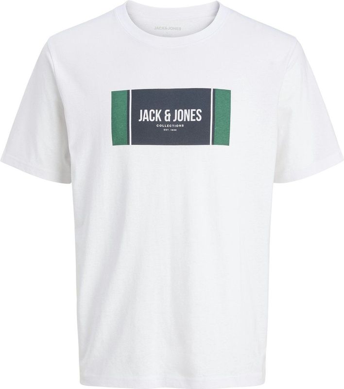 Jack & Jones - Jjhayato Tee - T-shirt - Wit - Regular Fit