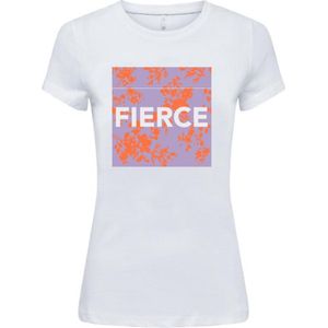 Only T-shirt Onllela Tee Box Jrs 15303704 Cloud Dancer/firece Dames Maat - S