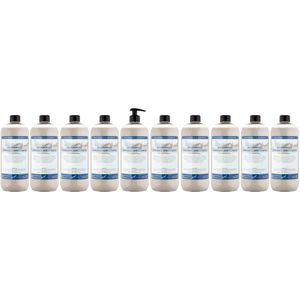 Shampoo Creamy Wellness - 1 liter (transparant) - 10 Stuks - met pomp - Voordeelverpakking - Haarverzorging