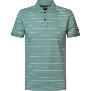 Petrol Industries - Heren Gestreepte Polo Aurora - Blauw - Maat S
