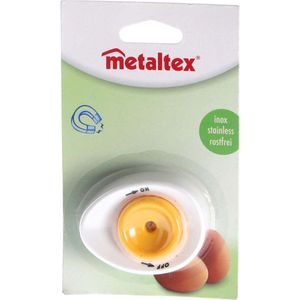 Metaltex - Eierprikker - 7 X 5 Cm - Wit/geel - Keukenhulp - Eieren