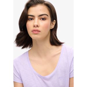 Superdry - Scoop Neck T-Shirt - Zwart - Katoen