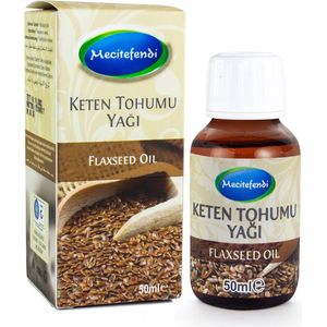 100% Pure Lijnzaadolie 50ml - Koudgeperste Flaxseed Oil voor Gezonde Huid en Spijsvertering