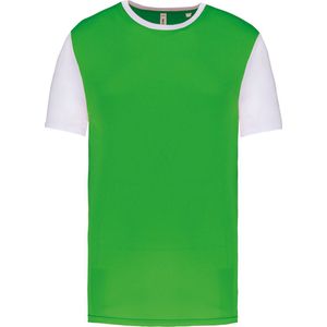 Tweekleurig herenshirt jersey met korte mouwen 'Proact' Green/White - L