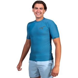 Watrflag Rashguard Barcelona - Heren - Blauw - UV beschermend surf shirt bodyfit XL