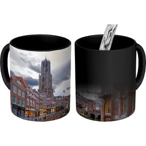 Magische Mok - Foto op Warmte Mokken - Koffiemok - Wolken - Lucht - Domtoren - Magic Mok - Beker - 350 ML - Theemok