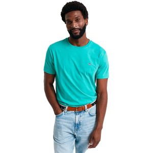Gant 2003184 Regular Fit T-shirt Met Korte Mouwen Blauw M Man