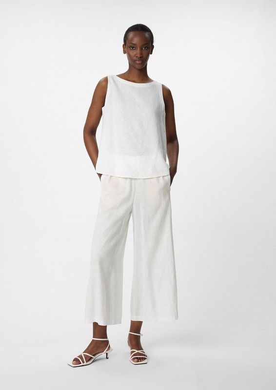 comma - Culottes - Luchtig - Hoge Taille - Zachte Linnenmix