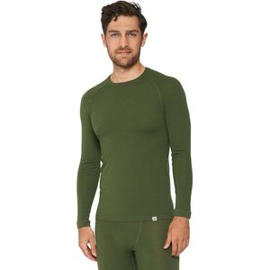 DANISH ENDURANCE Thermo Shirt met Lange Mouwen voor Heren - van Merino Wol - Groen - XXXL