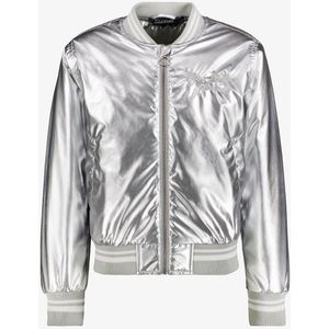 TwoDay metallic meisjes bomberjack zilver - Maat 152