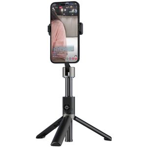 Selfiestick telescopische selfiestick met statief en afstandsbediening BT F18W zwart