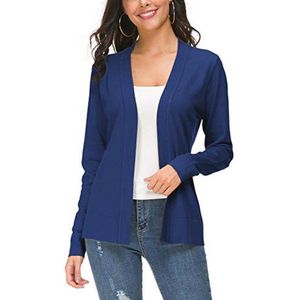 Elegante Dames Cardigan met Open Voorkant en Lange Mouwen