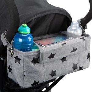 Buggy Organizer - Waterdichte Regenhoes - Organizer - Buggy - Telefoonzak en 2 x Kinderwagenhaken