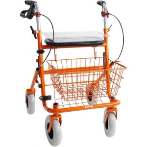 Premis Provo - Rollator - 2de Generatie - Voorzien van Onderarmschalen - Oranje