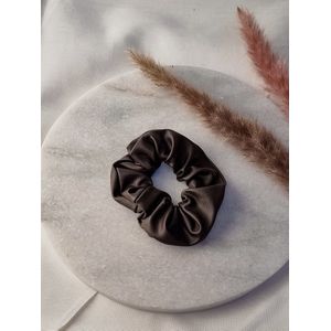 C-line Scrunchie Bruin Leatherlook Imitatie Leer - Haarelastiek - Updo - Ponytail - Bun - Hair Tie