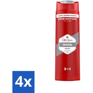 Old Spice - Original - Douchegel 3-in-1 - Reinigt, Verfrist & Verzorgt - 400 ml - Voordeelverpakking - 4 stuks