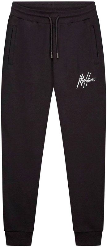 Malelions Basic Sweatpants - Black White XS