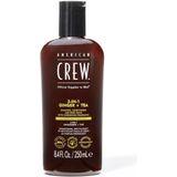 American Crew - 3 In 1 Energizing Ginger + Tea - Shampoo - 250ml - Milieuvriendelijk
