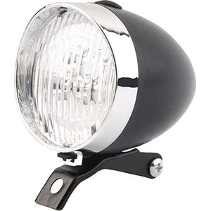 WiseGoods Retro Fietslamp - Fietslampjes - Fietslampje - Koplamp Fiets - Fietsverlichting - Lamp - Verlichting - LED - Zwart