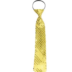 Gouden stropdas - Glitter tie - Heren - Verkleedkleding - Disco outfit - Verstelbaar - Goud