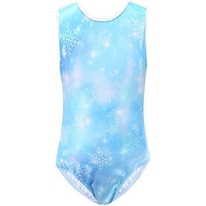Mouwloos Kinderpakje Meisjes voor Ballet en Gymnastiek - Blauw 150 (12-14 Jaar)