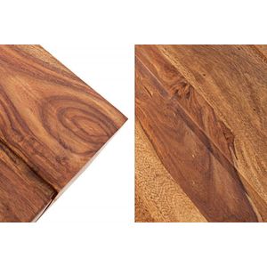 Massief houten design salontafel BOLT 100cm Sheesham steenafwerking - 36337