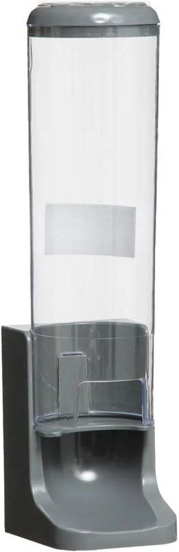 5Five - Make-up Watjes Houder - Grijs - Muur Dispenser - 26 cm - Kunststof Transparant