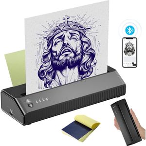 BLACKBUDDA® Tattoo Printer - Deluxe - Thermische Printer - Tattoo Stencil Printer - Stencil Printer - Tattoo Stencil