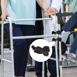 Stokhouder - Krukhouder - 4 Stuks - Crutch Holder - Stick Holder - Walking Stick Holder - Universele krukken stokbeugel - Voor Scootmobiel Rolstoel Fiets Rollator - Zwart