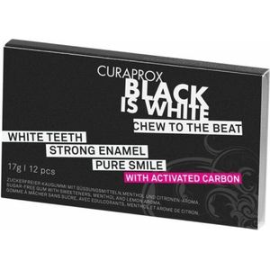 Curaprox Black is White Kauwgom 12 stuks