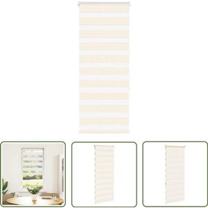 vidaXL Zebra Rolgordijn - 60x150 cm - Marmer Beige Zebra Gordijn - Roller Blind - Raamdecoratie - Lichtfilter - Privacy Screen