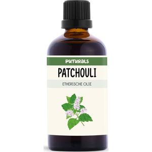 Puturals Patchouli Olie 100% Biologisch - 100ml - Puur en Vegan - Patchouli Etherische Olie voor Huid, Haar en Gezicht