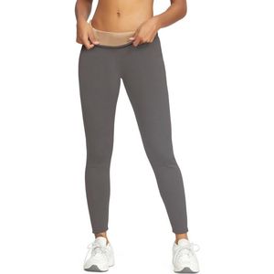 Dames Thermolegging met Teddyfleece - Warme Winterlegging - Donkergrijs - XL