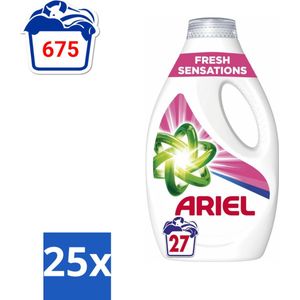 Ariel Original - Fresh Sensations - Vloeibaar Wasmiddel - Witte en Lichtgekleurde Was - 27 Wasbeurten - Bulkverpakking - 25 stuks