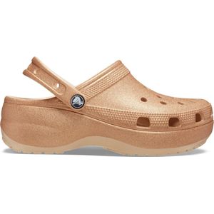 Crocs Classic Glitter Platform - Instappers - Oranje - Synthetisch Materiaal