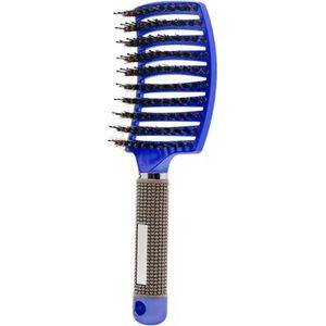 Scoby - Haarborstel - Haar borstel - Anti Klit - Brush - Hairbrush - Haarstyling - Blauw