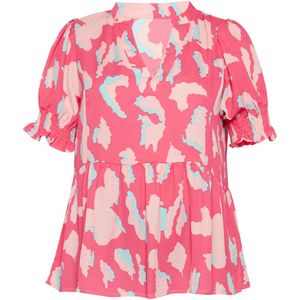 usha - FESTIVAL - Blouse - Cyaan Blauw / Pink / Rosa