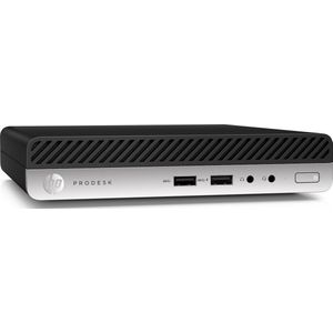 HP ProDesk 400 G5 Intel® Core™ i3 i3-9100T 4 GB DDR4-SDRAM 128 GB SSD Windows 10 Pro Mini PC Zwart, Zilver