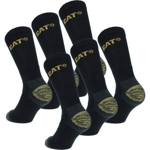 Caterpillar - Werksokken - Zwart/Antraciet/Blauw - 6 Paar - Dubbele Versteviging