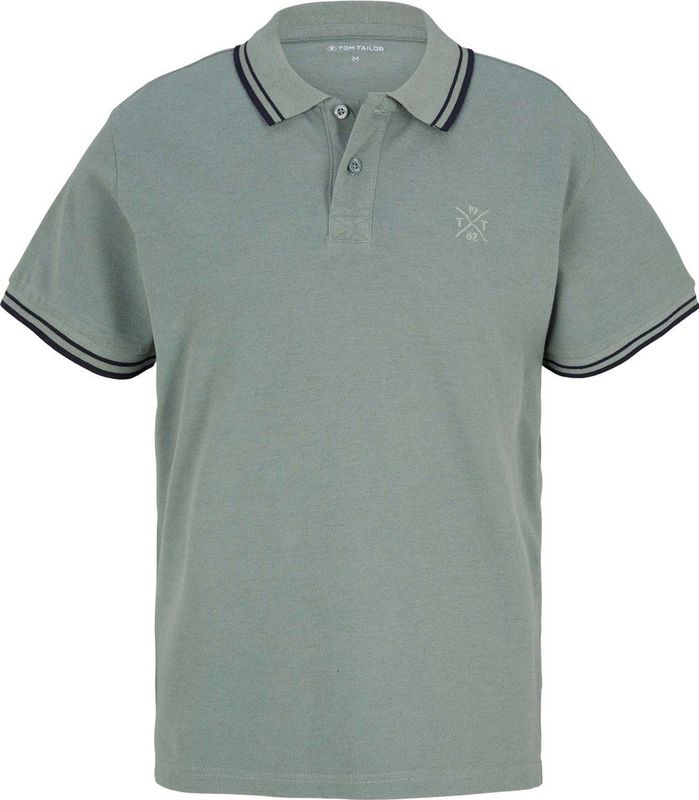 TOM TAILOR - Poloshirt - Regular Fit - Katoen - Heren - Korte Mouwen